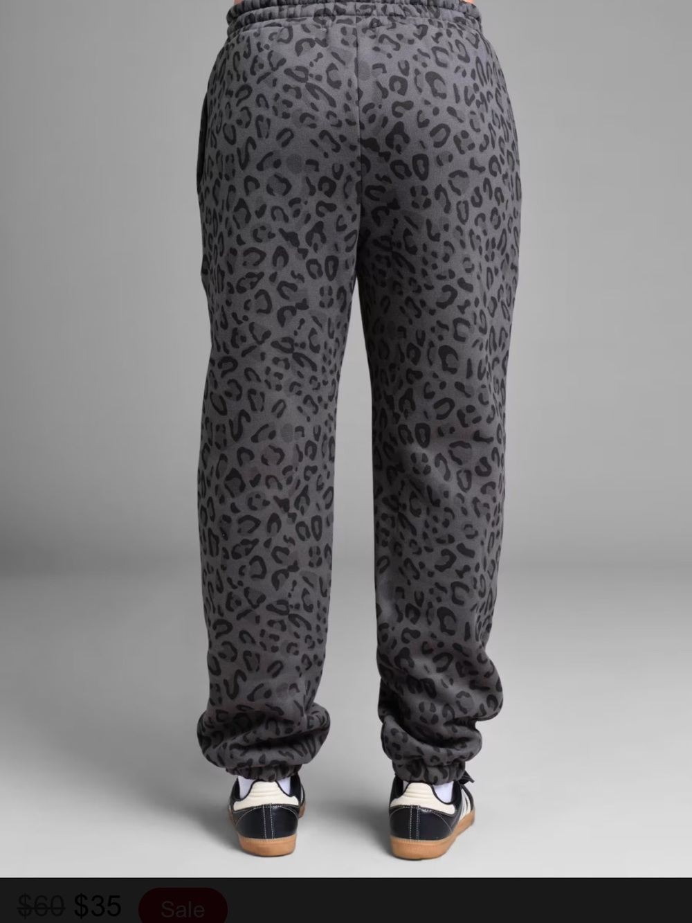 Comfrt Charcoal Leopard Print Jogger and Hoodie Set- NEW - Picture 4 of 4